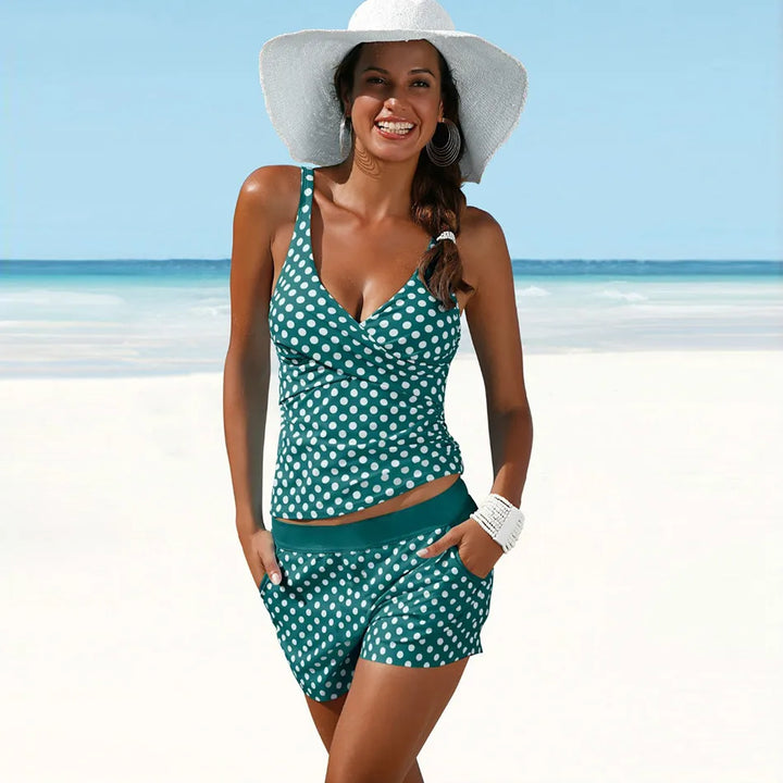 Margo | Women's Trendy Polka Dot Print Swimwear-The Yellow Prime