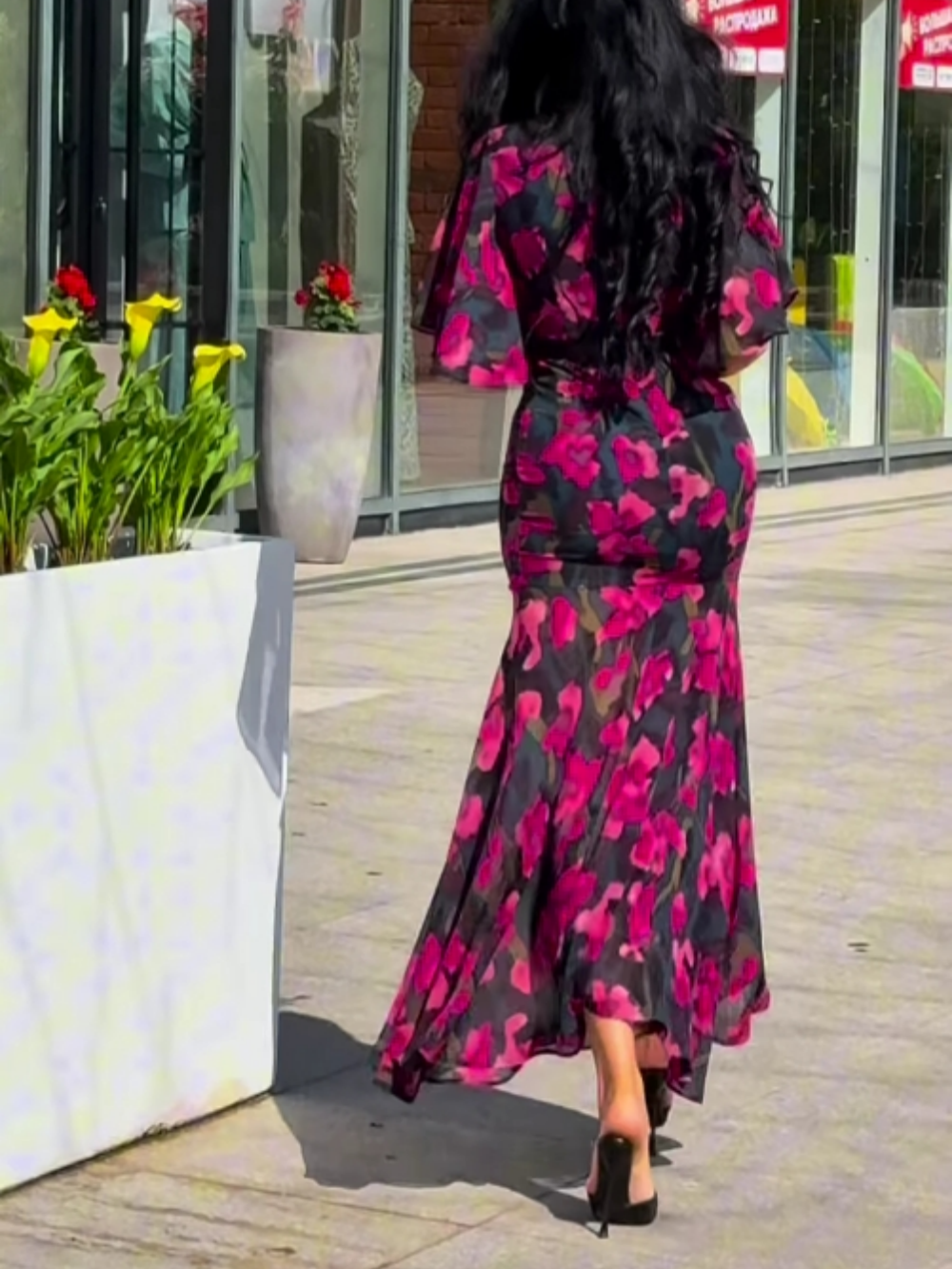 Mariah | Women's Floral Wrap Maxi Dress in Retro Style-The Yellow Prime