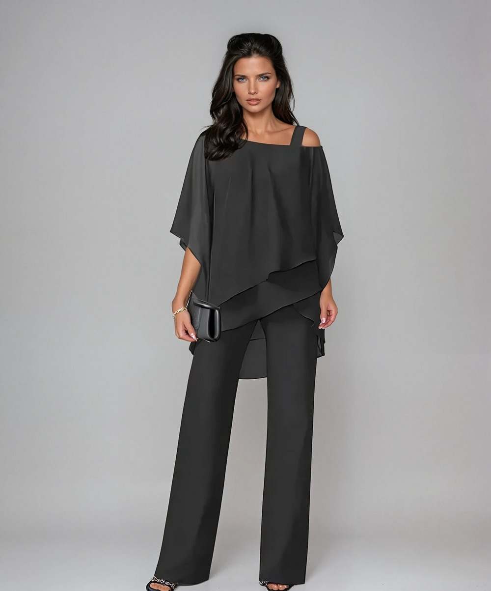 Mariella | Women's Two-Piece Layered Outfit-The Yellow Prime