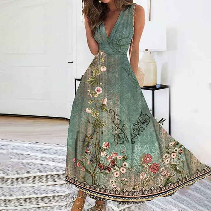 Mary | Women's Floral Maxi Dress for Wedding Guests-The Yellow Prime