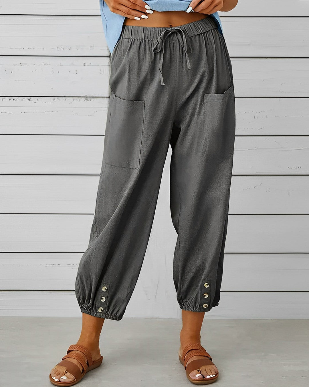 Maya | Women's Fashionable High-Waisted Wide Leg Pants-The Yellow Prime