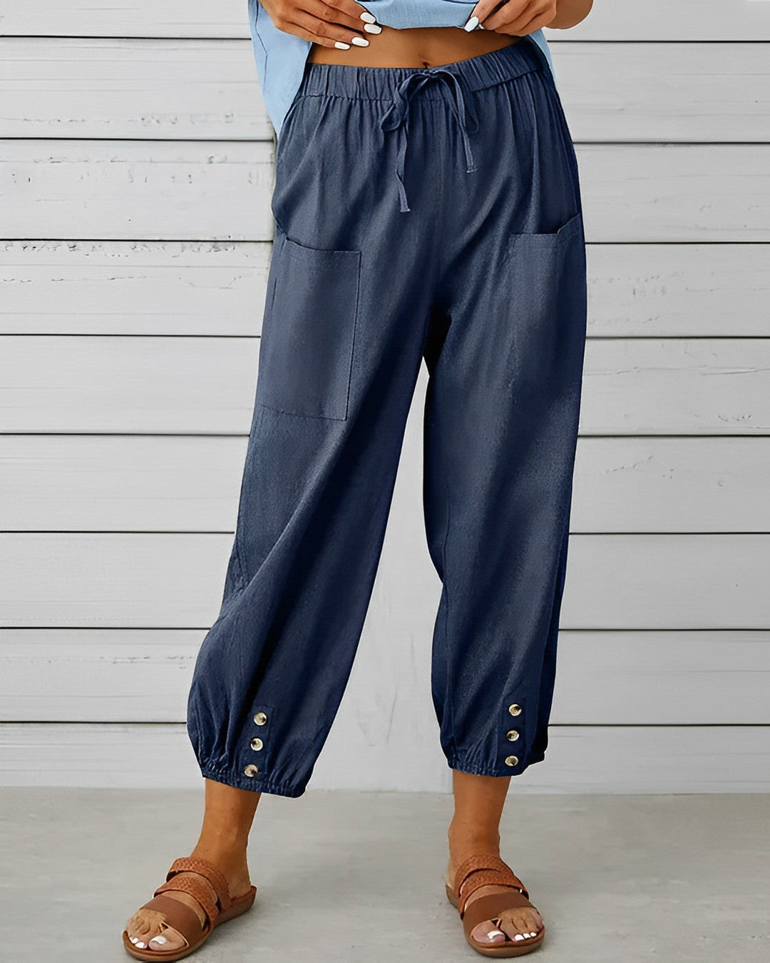 Maya | Women's Fashionable High-Waisted Wide Leg Pants-The Yellow Prime