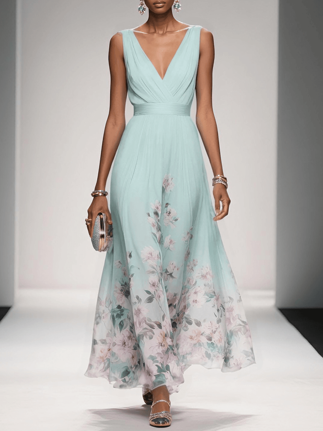 Emma | Women's Floral Summer Wedding Guest Dress-The Yellow Prime