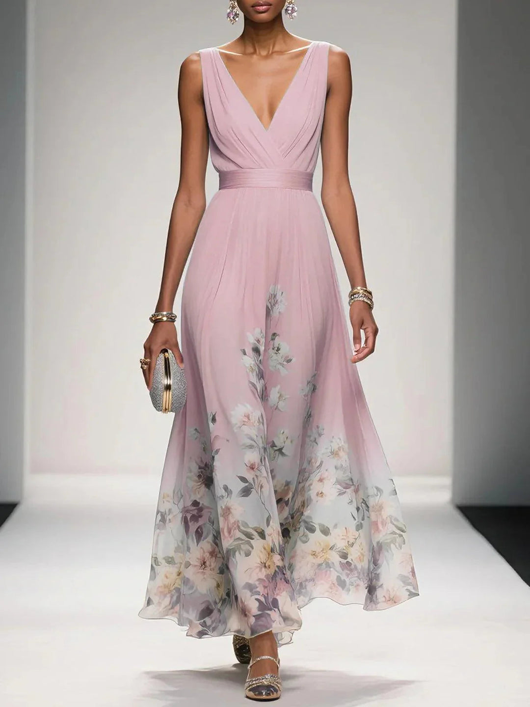 Emma | Women's Floral Summer Wedding Guest Dress-The Yellow Prime