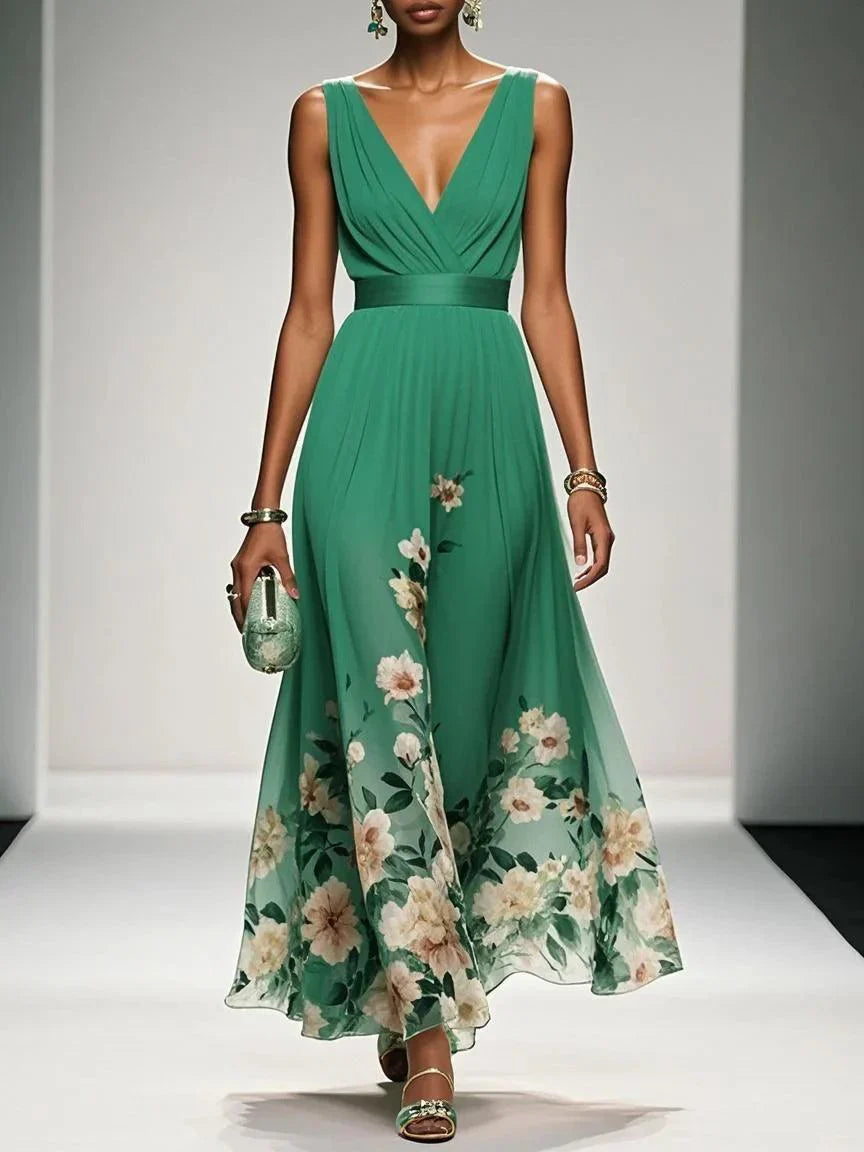 Emma | Women's Floral Summer Wedding Guest Dress-The Yellow Prime