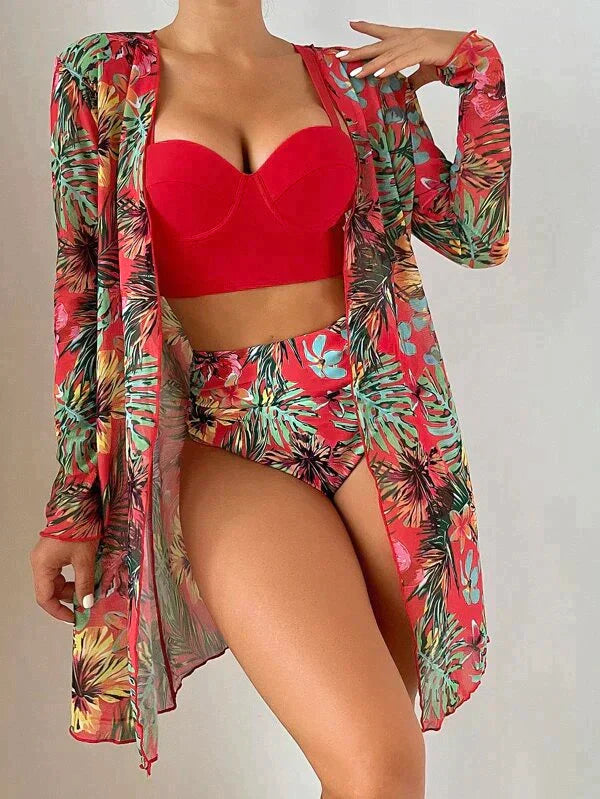 Melanie | Women's 3-Piece Bikini for a Chic Beach Style-The Yellow Prime
