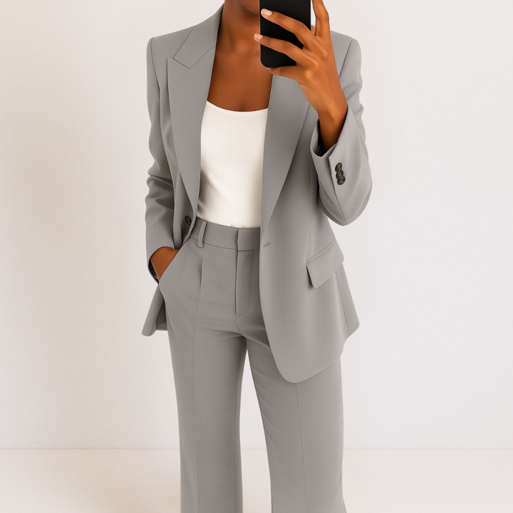 Melynda | Women's Stylish Two-Part Suit Set-The Yellow Prime