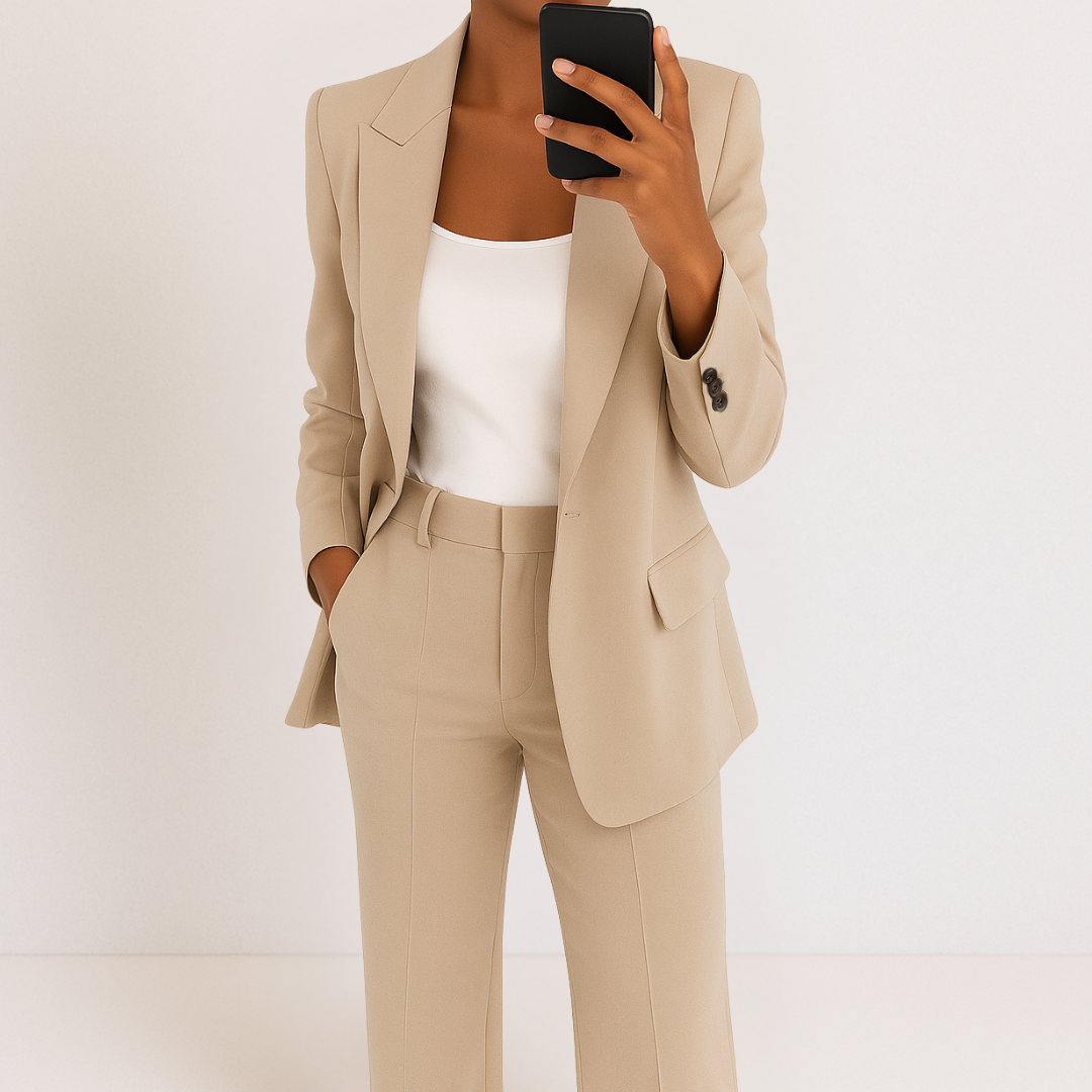 Melynda | Women's Stylish Two-Part Suit Set-The Yellow Prime