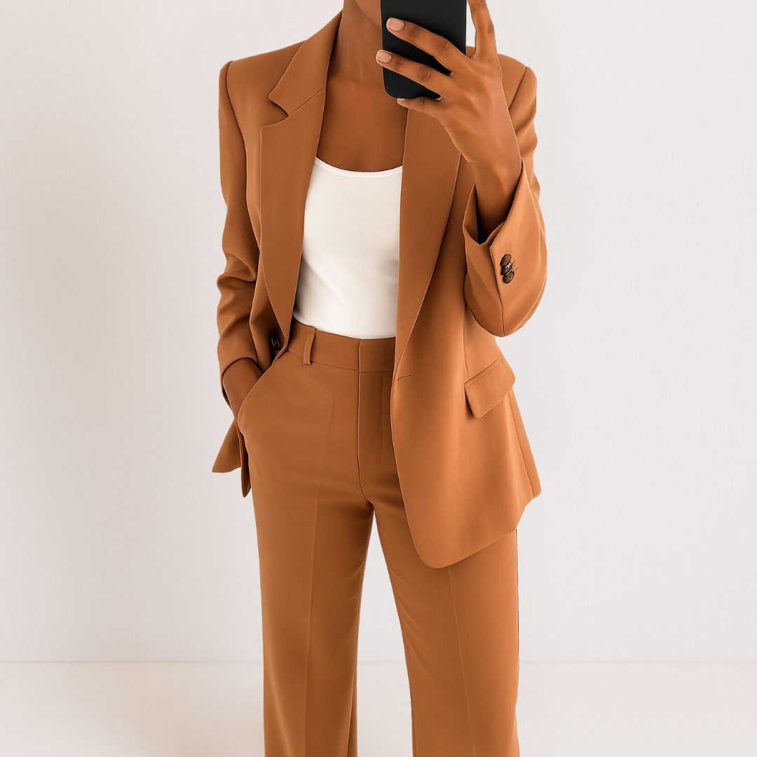 Melynda | Women's Stylish Two-Part Suit Set-The Yellow Prime