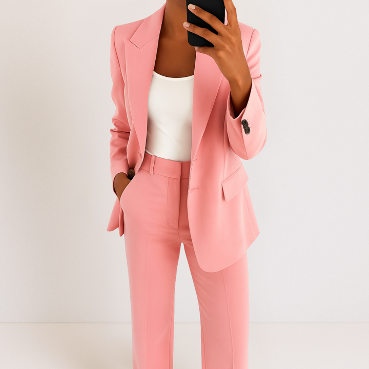 Melynda | Women's Stylish Two-Part Suit Set-The Yellow Prime