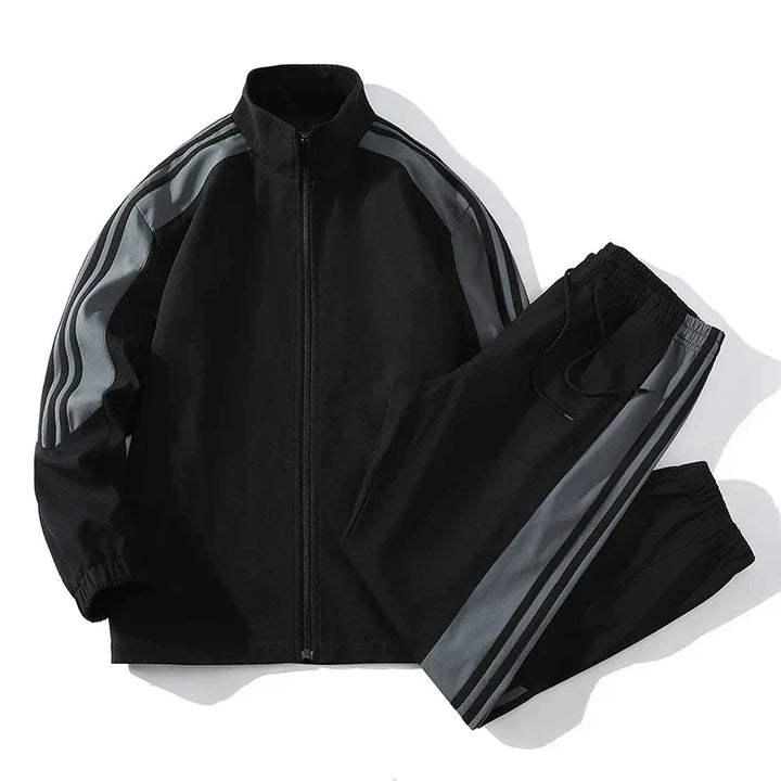 Men's Jogger Set with Zipper Jacket for Comfortable Activewear
