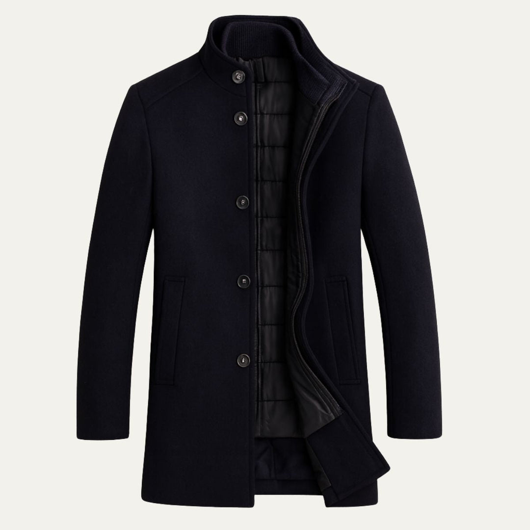 Men's Classic Overcoat – Thick Blend for Sophisticated Look