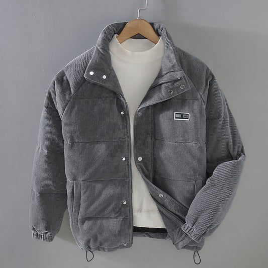 Veste en velours côtelé pour homme – design boutonné avec poches poitrine