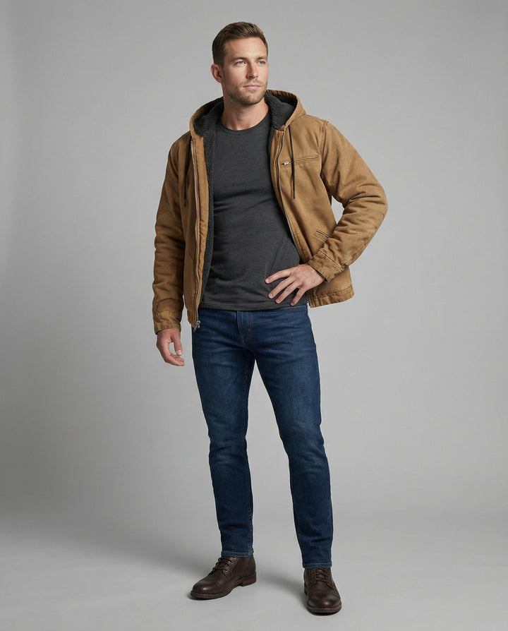 Men's Stylish Comfort-Fit Jacket with Elegant Detailing