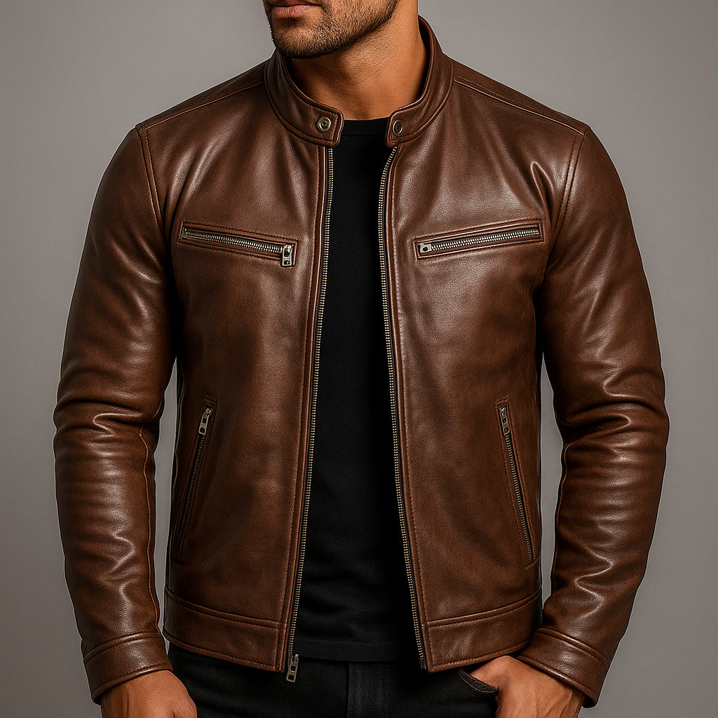 Men's Vintage Leather Jacket – Timeless Style and All-Day Comfort