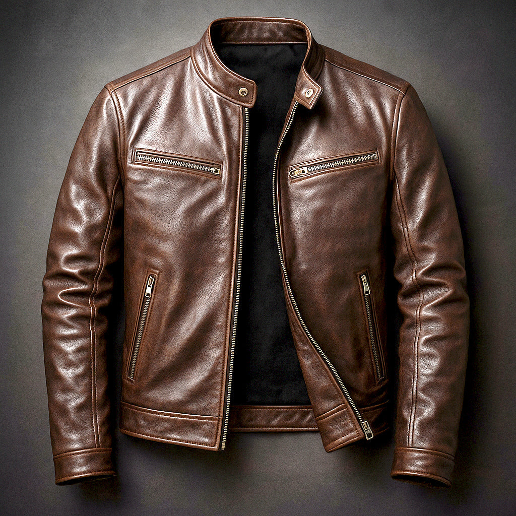 Men's Vintage Leather Jacket – Timeless Style and All-Day Comfort