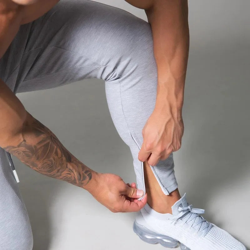 Men's Striped Slim-Fit Athletic Joggers-The Yellow Prime