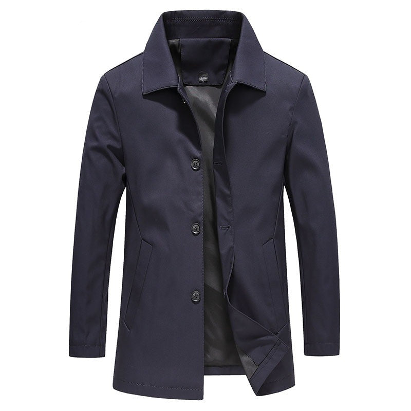 Men's Windproof Jacket – Long Fit for Autumn Weather