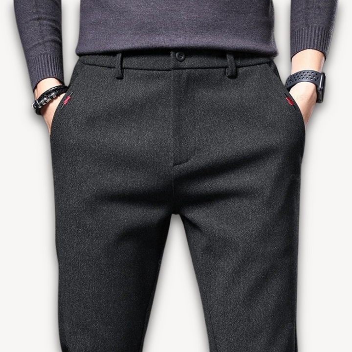 Men's Slim Fit Wool Blend Pants | Versatile Casual and Business Wear-The Yellow Prime