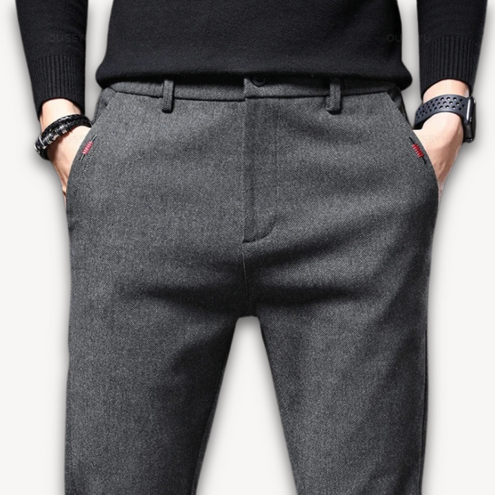Men's Slim Fit Wool Blend Pants | Versatile Casual and Business Wear-The Yellow Prime