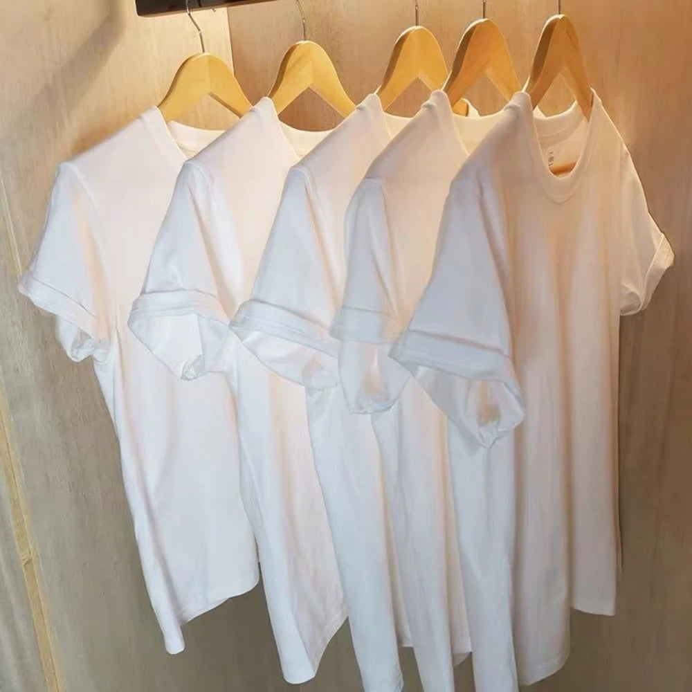 Men's 2PCS 100% Cotton Short Sleeve Casual T-Shirts-The Yellow Prime