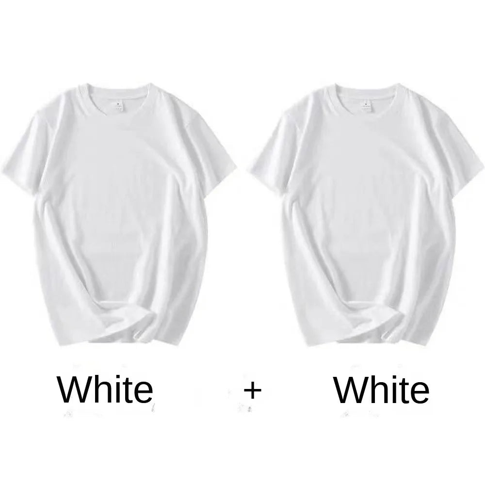 Men's 2PCS 100% Cotton Short Sleeve Casual T-Shirts-The Yellow Prime