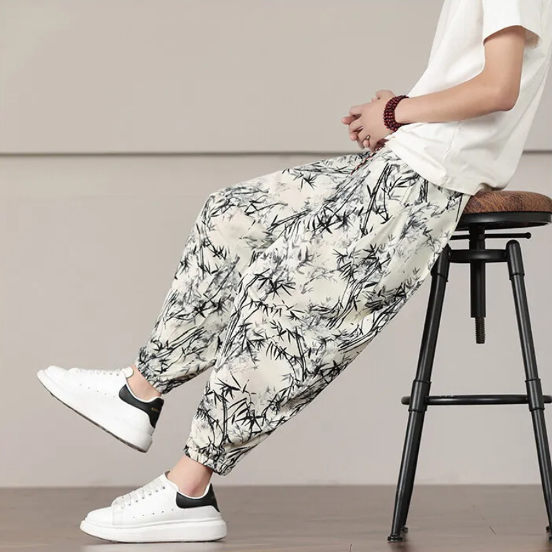 Men's Abstract Joggers - Panarea Style-The Yellow Prime