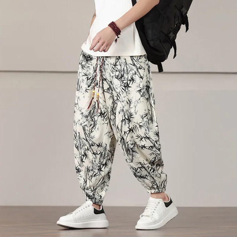 Men's Abstract Joggers - Panarea Style-The Yellow Prime