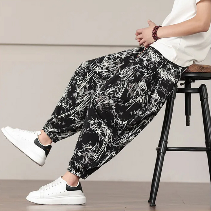Men's Abstract Joggers - Panarea Style-The Yellow Prime