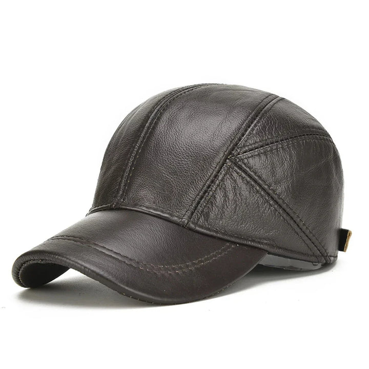 Men's Adjustable Vintage Genuine Leather Cap-The Yellow Prime