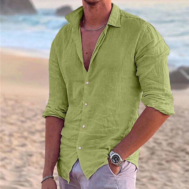Men's Airy Linen Summer Shirt for Ultimate Comfort-The Yellow Prime