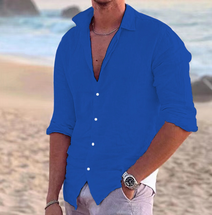 Men's Airy Linen Summer Shirt for Ultimate Comfort-The Yellow Prime