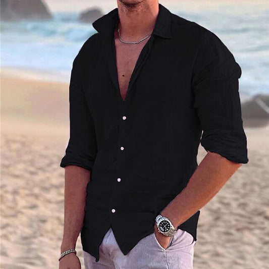 Men's Airy Linen Summer Shirt for Ultimate Comfort-The Yellow Prime
