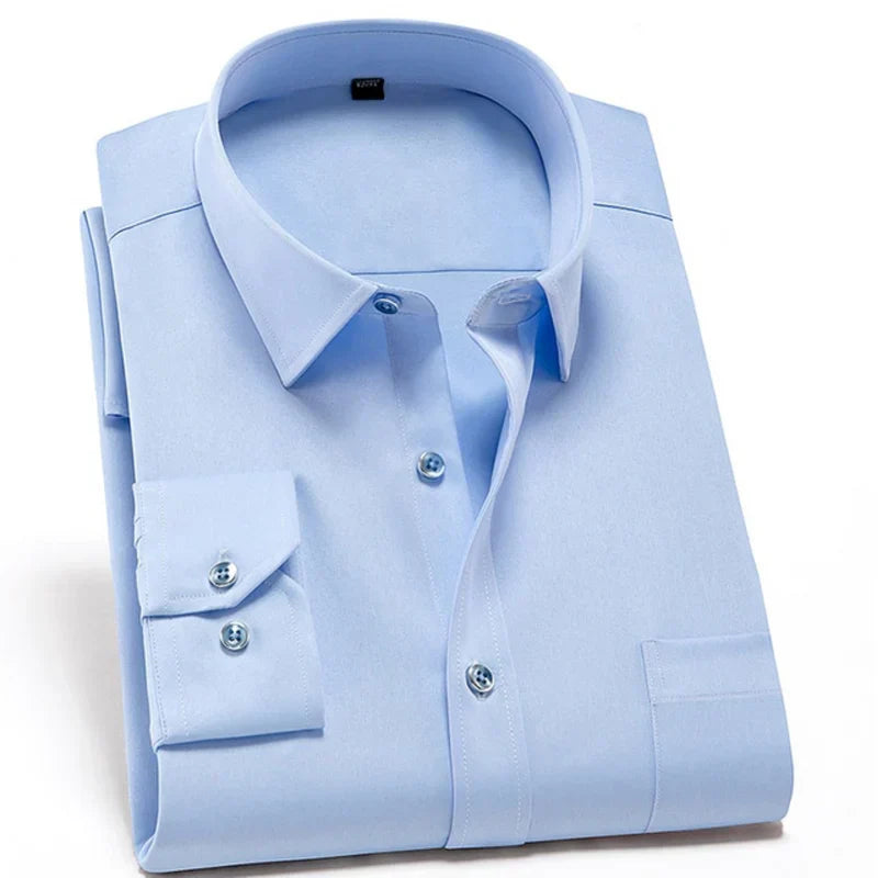 Men's Anti-Wrinkle Stretch Dress Shirt-The Yellow Prime