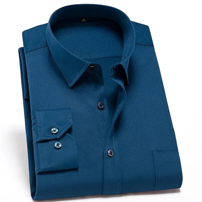 Men's Anti-Wrinkle Stretch Dress Shirt-The Yellow Prime