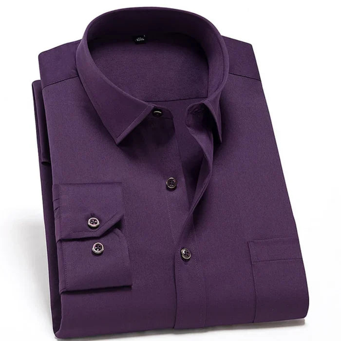 Men's Anti-Wrinkle Stretch Dress Shirt-The Yellow Prime