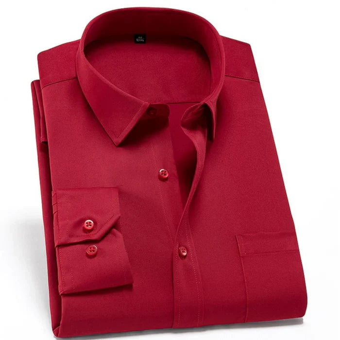 Men's Anti-Wrinkle Stretch Dress Shirt-The Yellow Prime