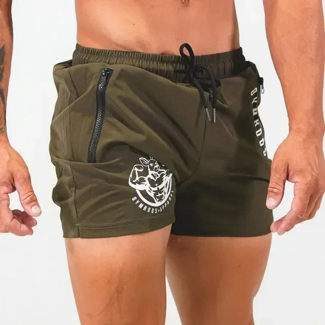 Men's Athletic Gym Shorts Green