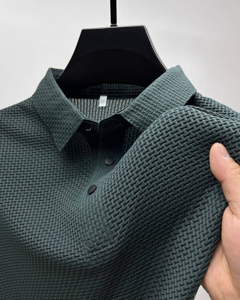 Men's Breathable Mesh Polo Shirt, Classic Fit for Casual and Active Wear-The Yellow Prime