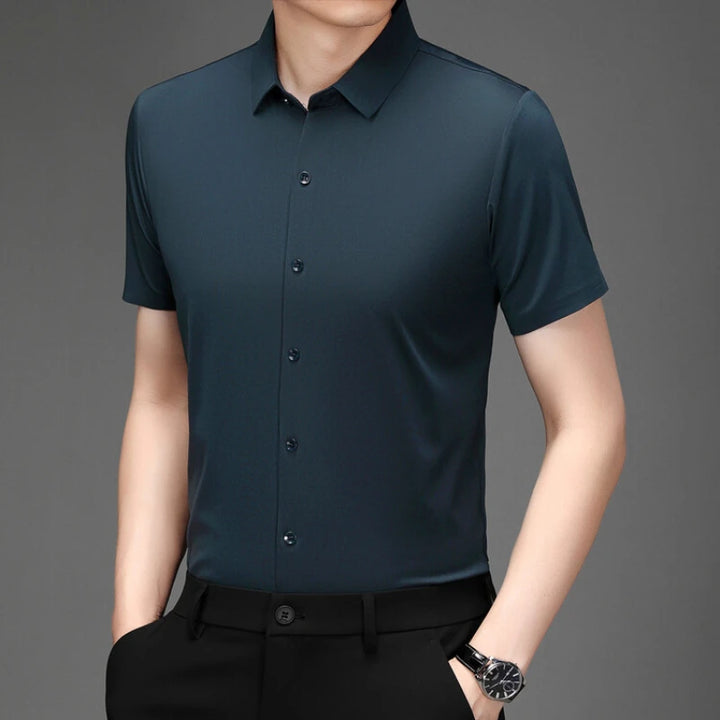 Men's Breathable Ultra Stretch Short Sleeve Business Casual Shirt-The Yellow Prime