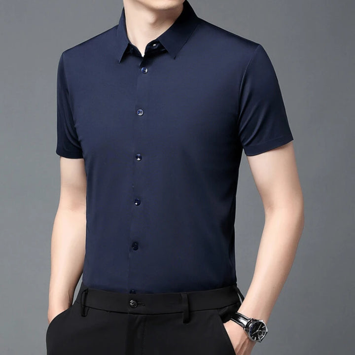 Men's Breathable Ultra Stretch Short Sleeve Business Casual Shirt-The Yellow Prime