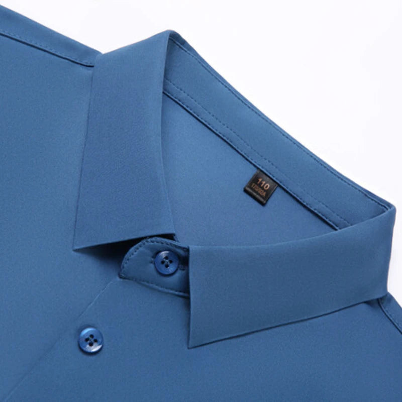Men's Breathable Ultra Stretch Short Sleeve Business Casual Shirt-The Yellow Prime