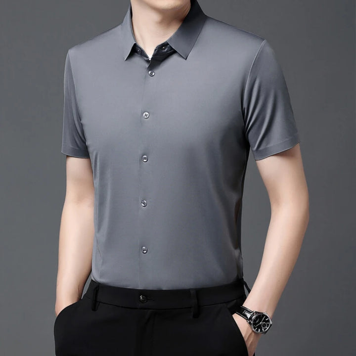 Men's Breathable Ultra Stretch Short Sleeve Business Casual Shirt-The Yellow Prime