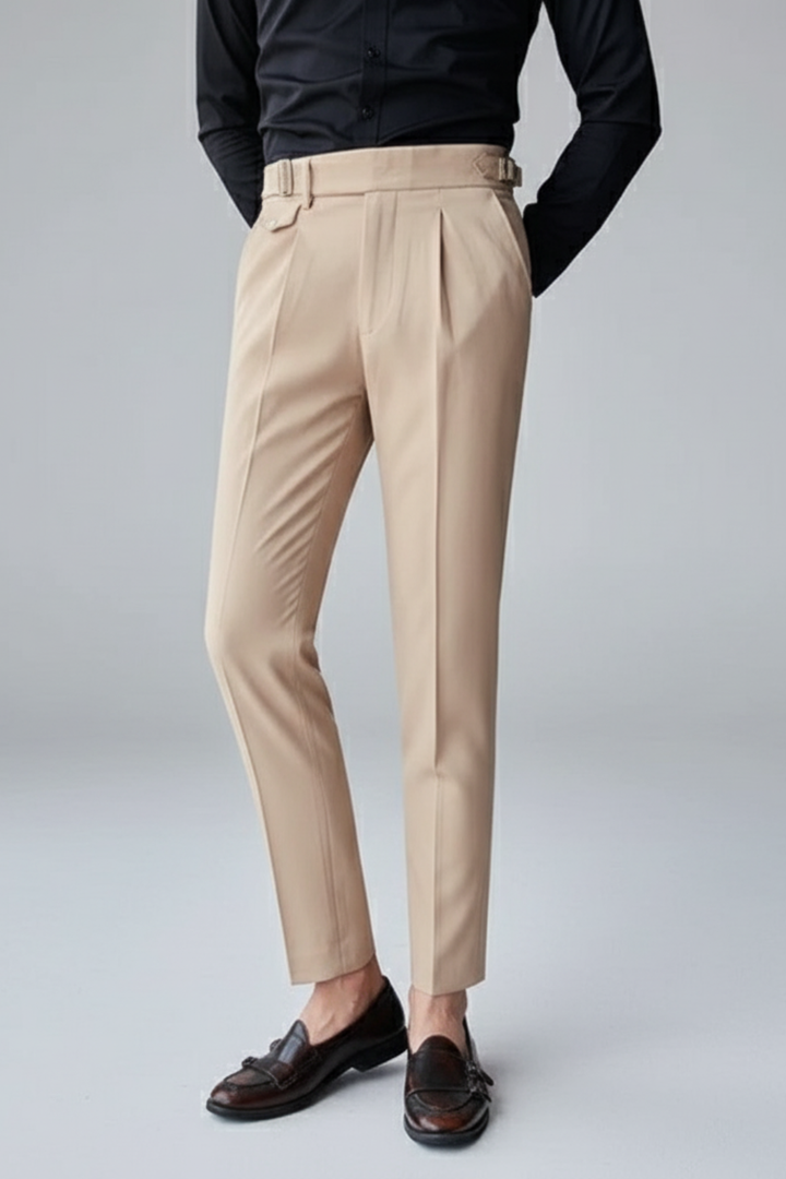 Elliot | Men's Slim Fit Pleated Casual Trousers