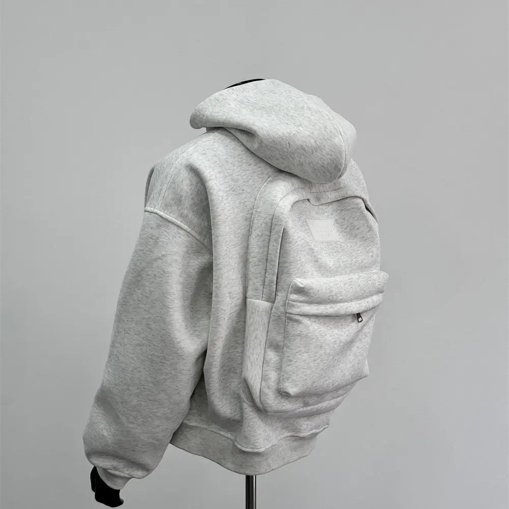 Men's Casual Hooded Sweatshirt with Backpack Design for Comfort-The Yellow Prime