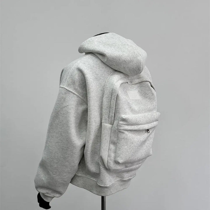 Men's Casual Hooded Sweatshirt with Backpack Design for Comfort-The Yellow Prime