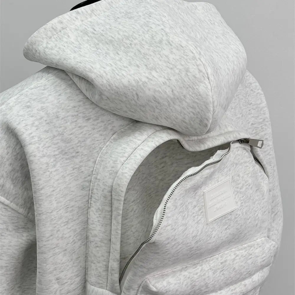Men's Casual Hooded Sweatshirt with Backpack Design for Comfort-The Yellow Prime