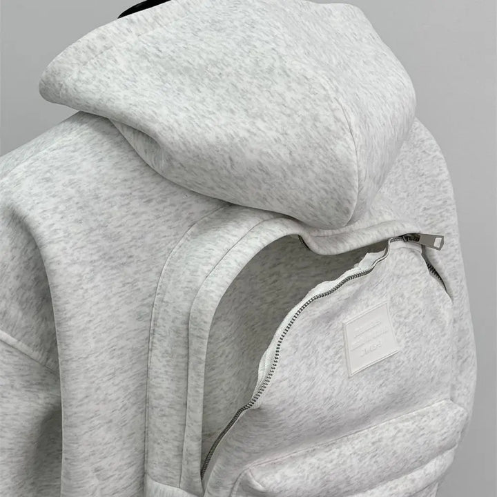 Men's Casual Hooded Sweatshirt with Backpack Design for Comfort-The Yellow Prime