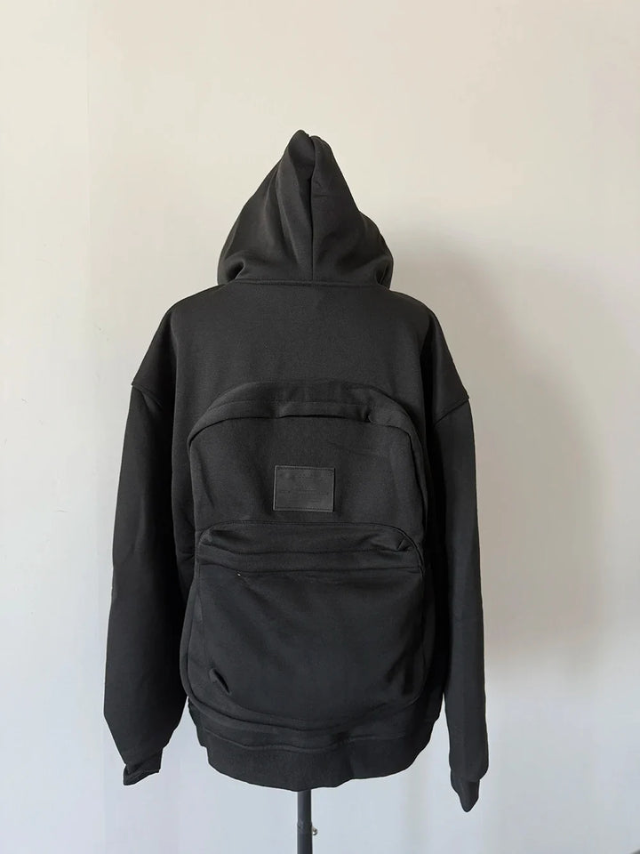 Men's Casual Hooded Sweatshirt with Backpack Design for Comfort-The Yellow Prime
