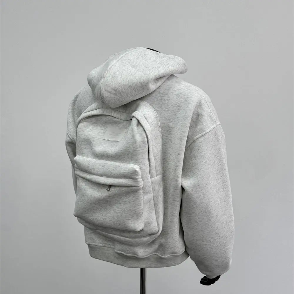 Men's Casual Hooded Sweatshirt with Backpack Design for Comfort-The Yellow Prime